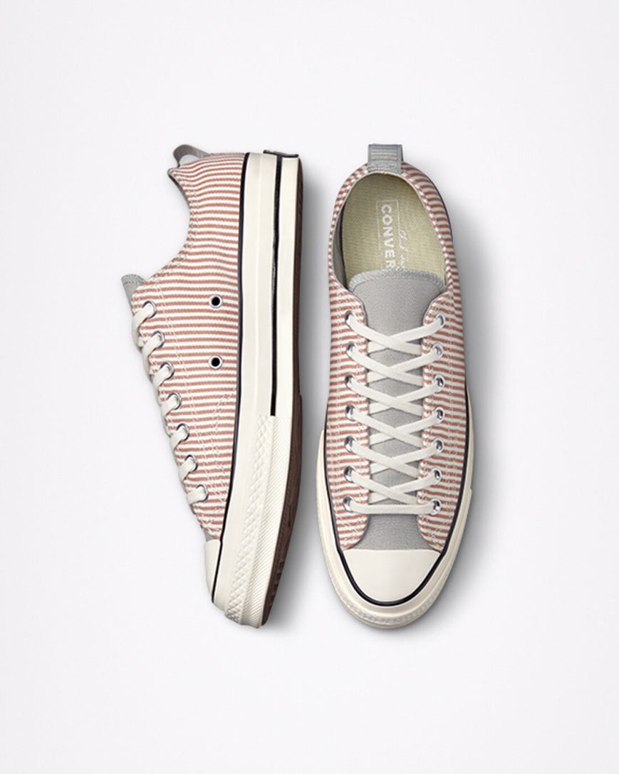 Women's Converse Chuck 70 Crafted Stripe Low Top Shoes Olive | AU 61E08I